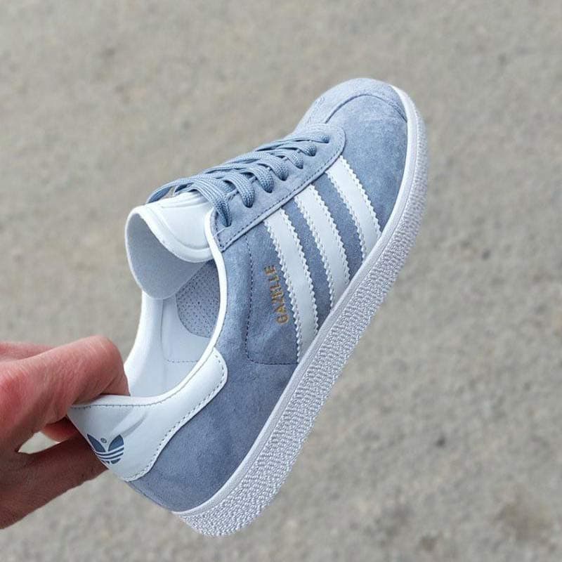 کتونى آدیداس گزل طوسی آبی کمرنگ Adidas Gazelle Light Blue Grey — تصویر ۲