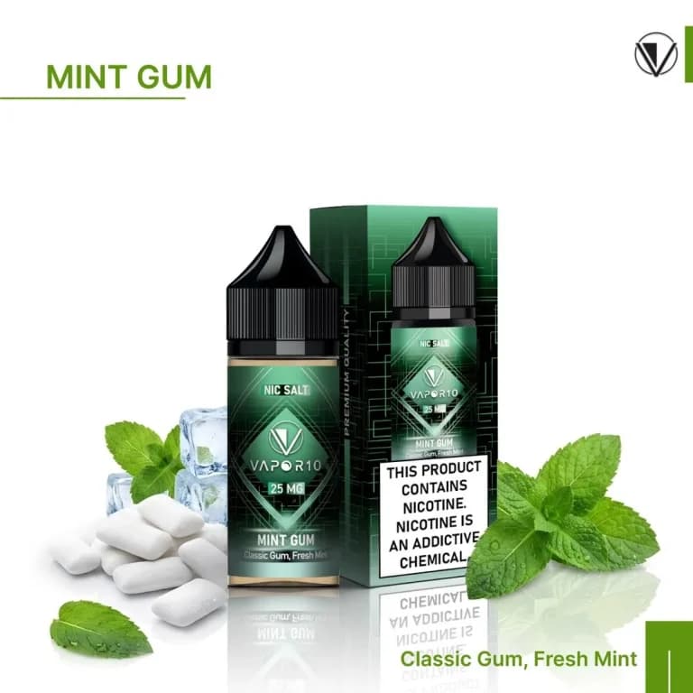 سالت ویپرتن ادامس نعنا | vapor10 mint gum