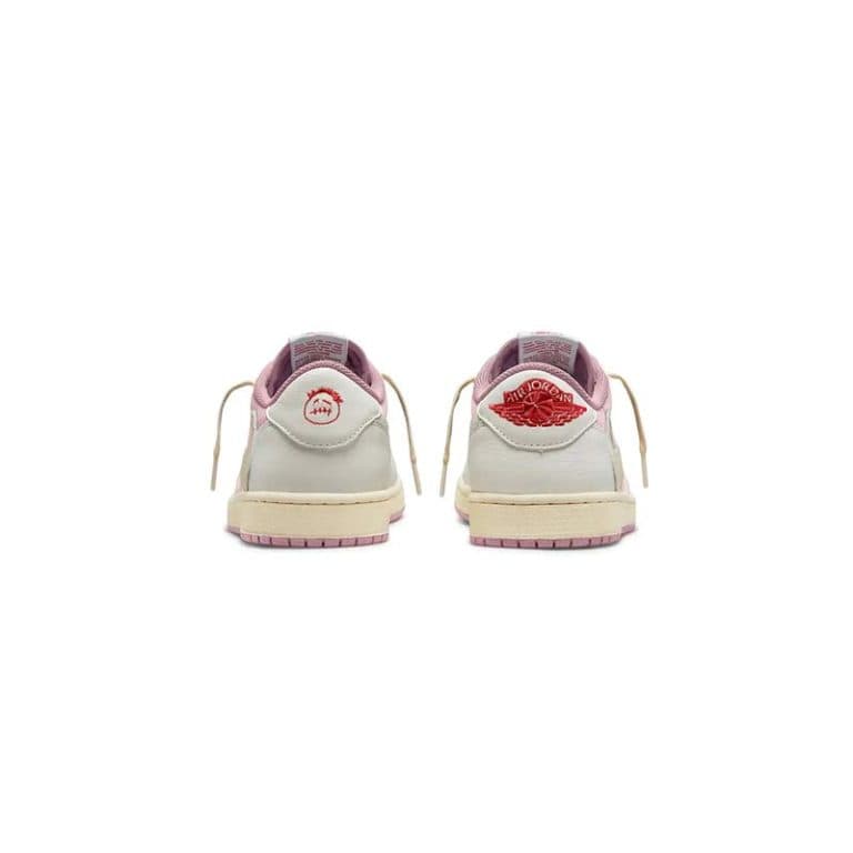 کتونی نایک ایرجردن 1 تراویس اسکات کرم صورتی Nike Air Jordan 1 Low Travis Scott Sail Shy Pink — تصویر ۴