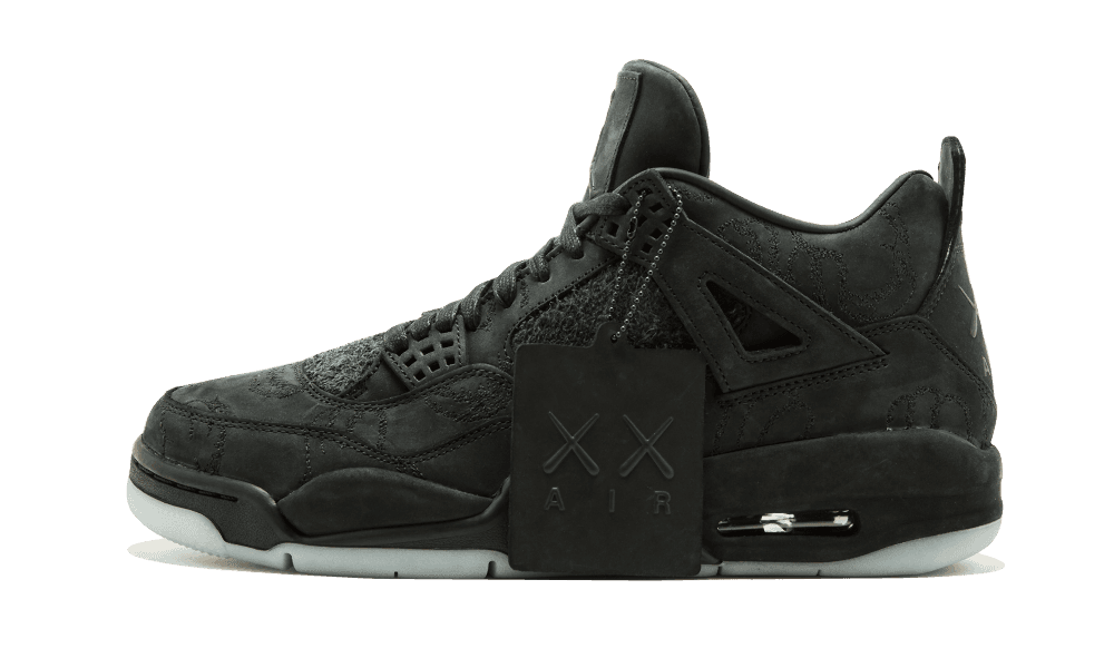نایک ایرجردن 4 کاز مشکی air jordan 4 kaws black