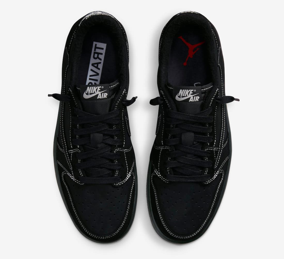 نایک ایرجردن 1 لو تراویس اسکات مشکی فانتوم Air Jordan 1 Low Travis Scott Black Phantom — تصویر ۴