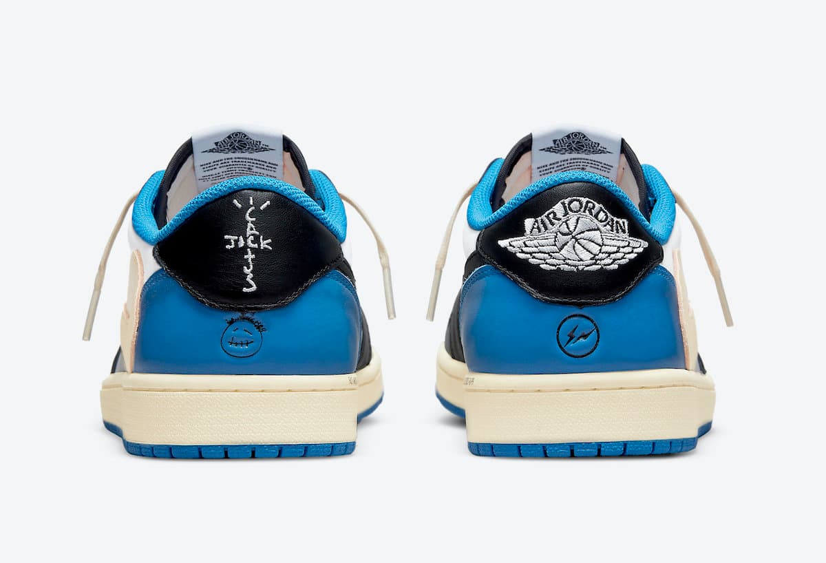 نایک ایرجردن 1 لو تراویس اسکات فراگمنت Air Jordan 1 Low Travis Scott Fragment — تصویر ۵