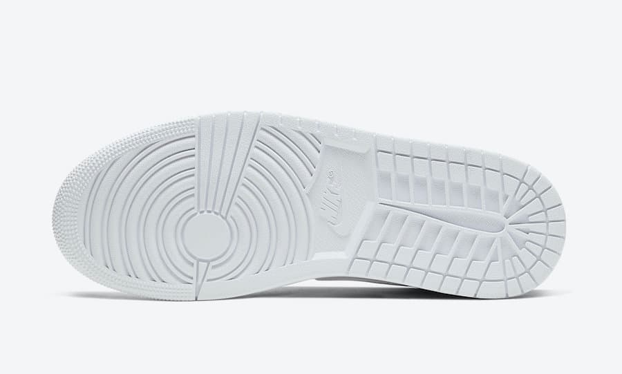 نایک ایرجردن 1 مید تریپل سفید Air Jordan 1 Mid Triple White — تصویر ۶