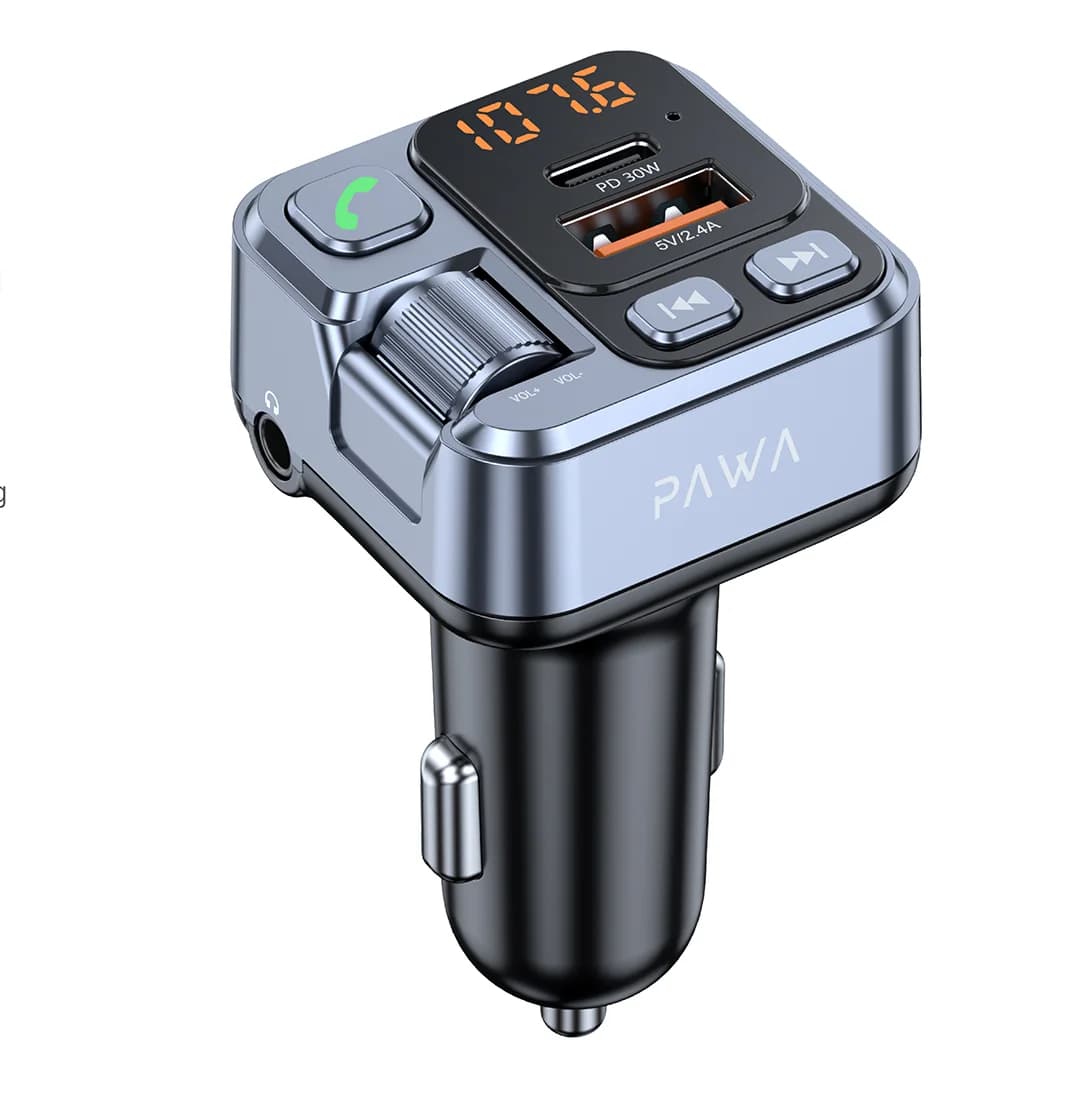 شارژر فندکی 30W و اف ام پلیر پاوا مدل PW-FM16PD30