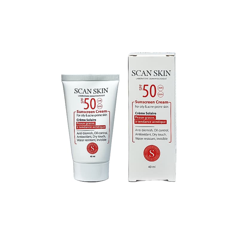 کرم ضدآفتاب اسکن اسکین بی رنگ مناسب پوست چرب 40ml — تصویر ۲