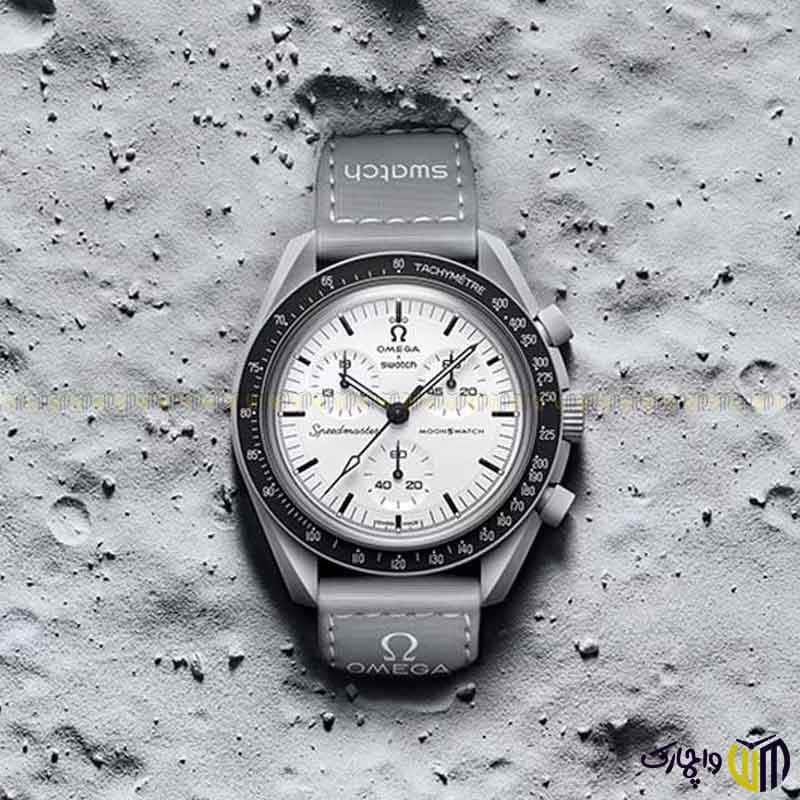 ساعت مچی عقربه ای اسپرت امگا سواچ مدل MOONSWATCH 1965 ماه — تصویر ۲