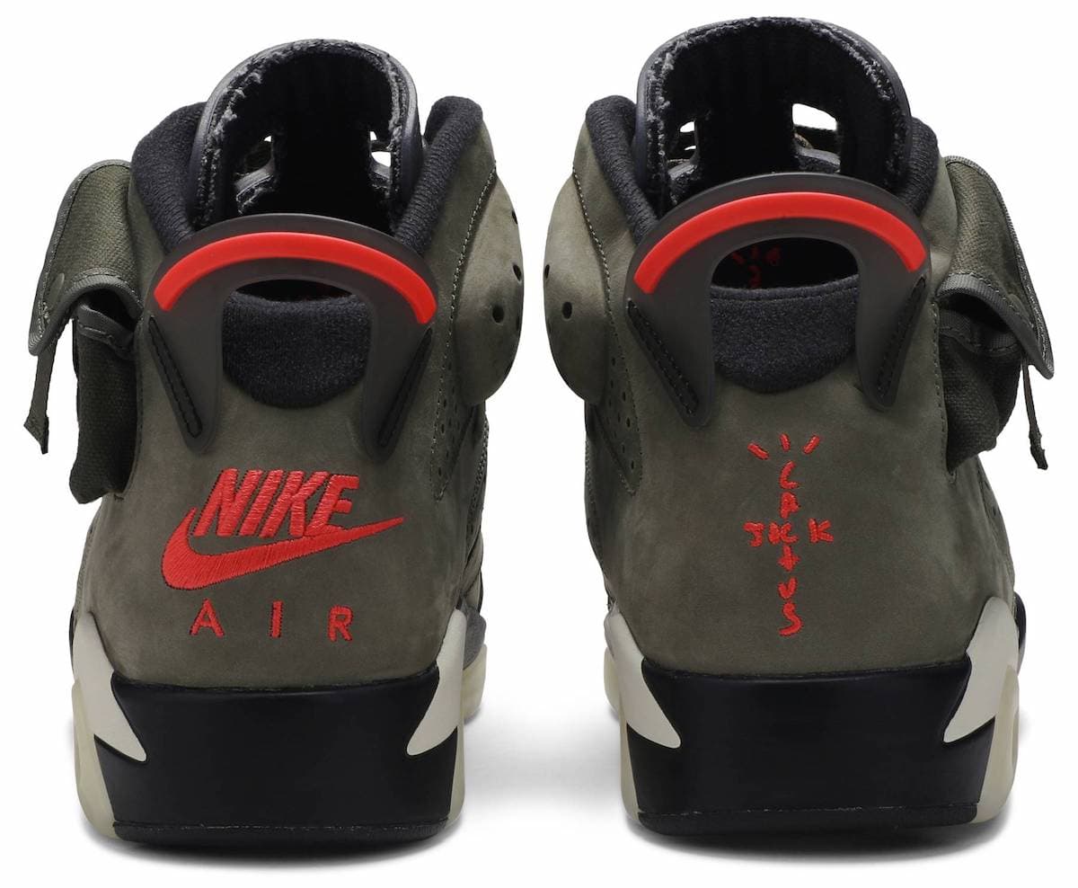 نایک ایرجردن 6 تراویس اسکات زیتونی Air Jordan 6 Travis Scott Olive — تصویر ۴
