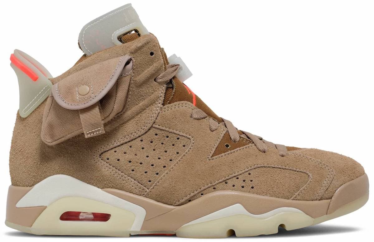 نایک ایرجردن 6 تراویس اسکات خاکی Air Jordan 6 Travis Scott Khaki — تصویر ۳