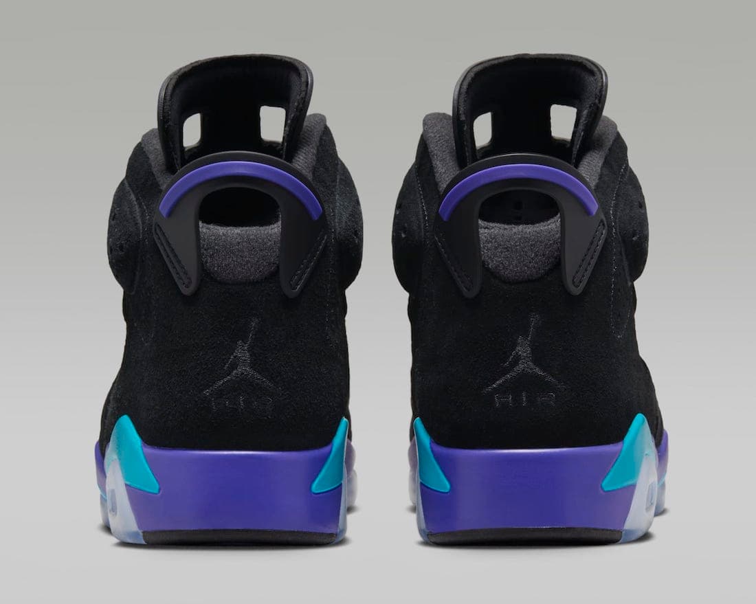 نایک ایرجردن 6 آکوا مشکی آبی Air Jordan 6 Aqua Black Blue — تصویر ۵