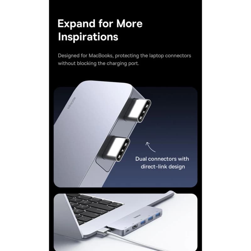 هاب 5 پورت USB-C باسئوس مدل BS-OH180 — تصویر ۵
