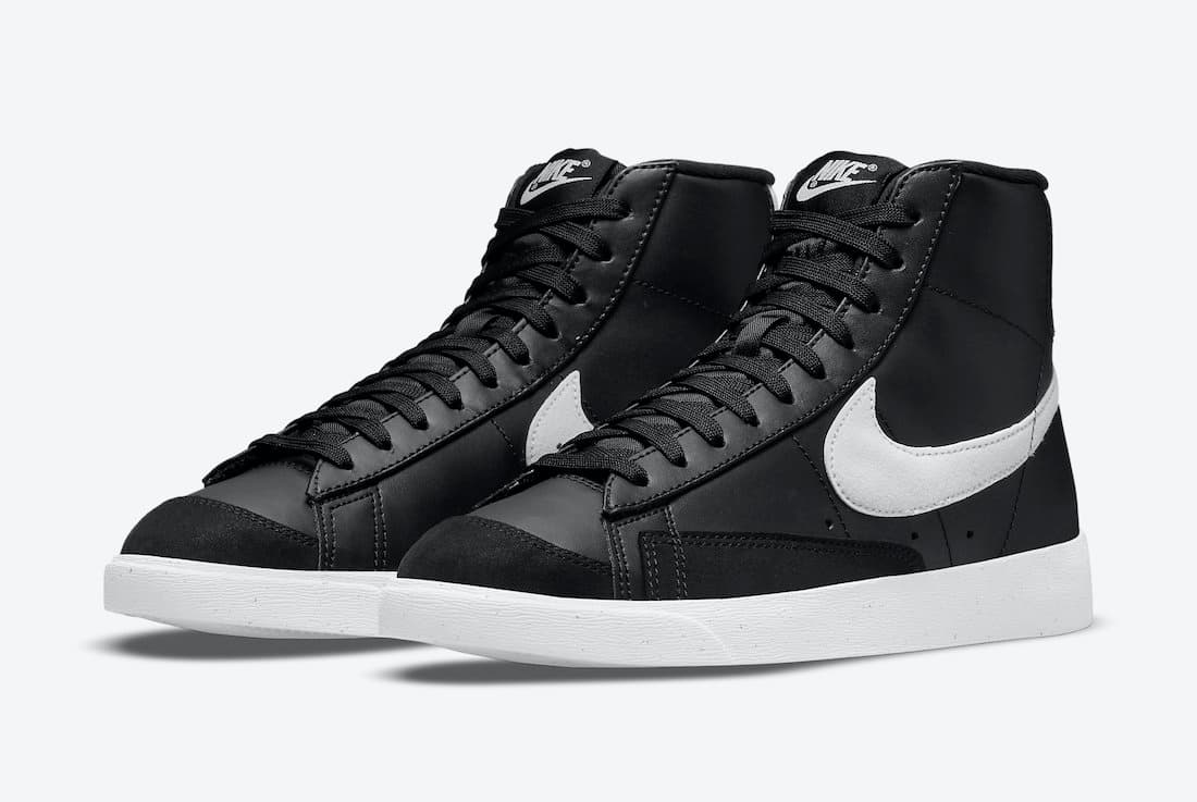 نایک بلیزر مید 77 مشکی سفید Nike Blazer Mid 77 black white — تصویر ۲