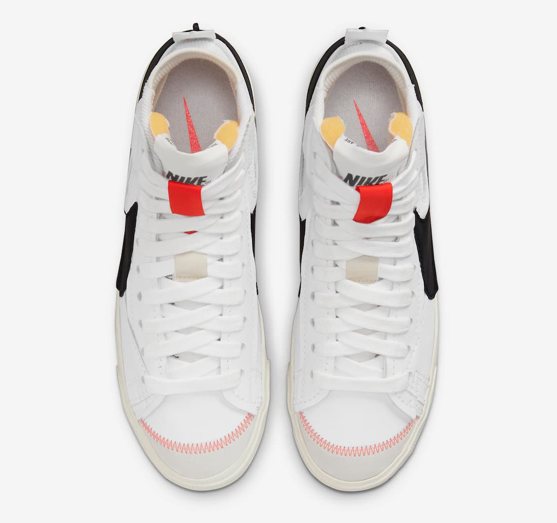 نایک بلیزر مید 77 جامبو سفید مشکی Nike Blazer Mid 77 Jumbo White Black — تصویر ۴