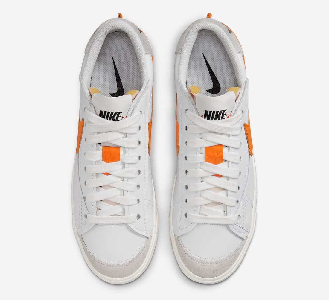 نایک بلیزر جامبو سفید نارنجی Nike Blazer Low Jumbo White Orange — تصویر ۴