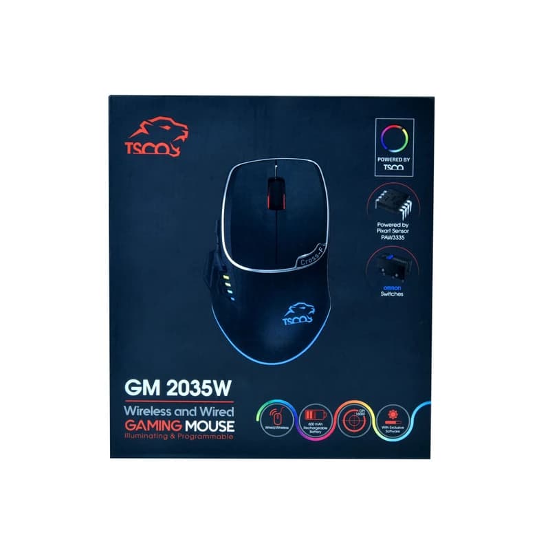 ماوس گیمینگ دوگانه بی‌سیم و باسیم تسکو مدل GM 2035w — تصویر ۸