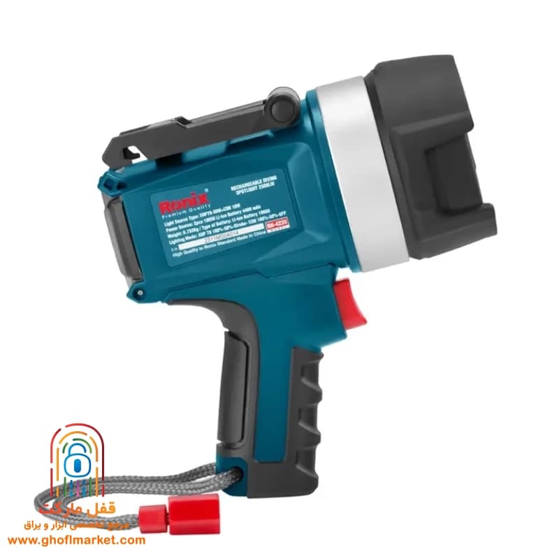 نورافکن تفنگی شارژی رونیکس مدل RH-4235 — تصویر ۳