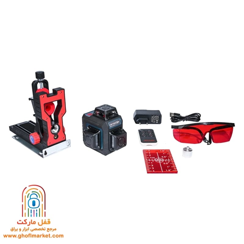 تراز لیزری 3D نور قرمز آروا مدل 4681 — تصویر ۴