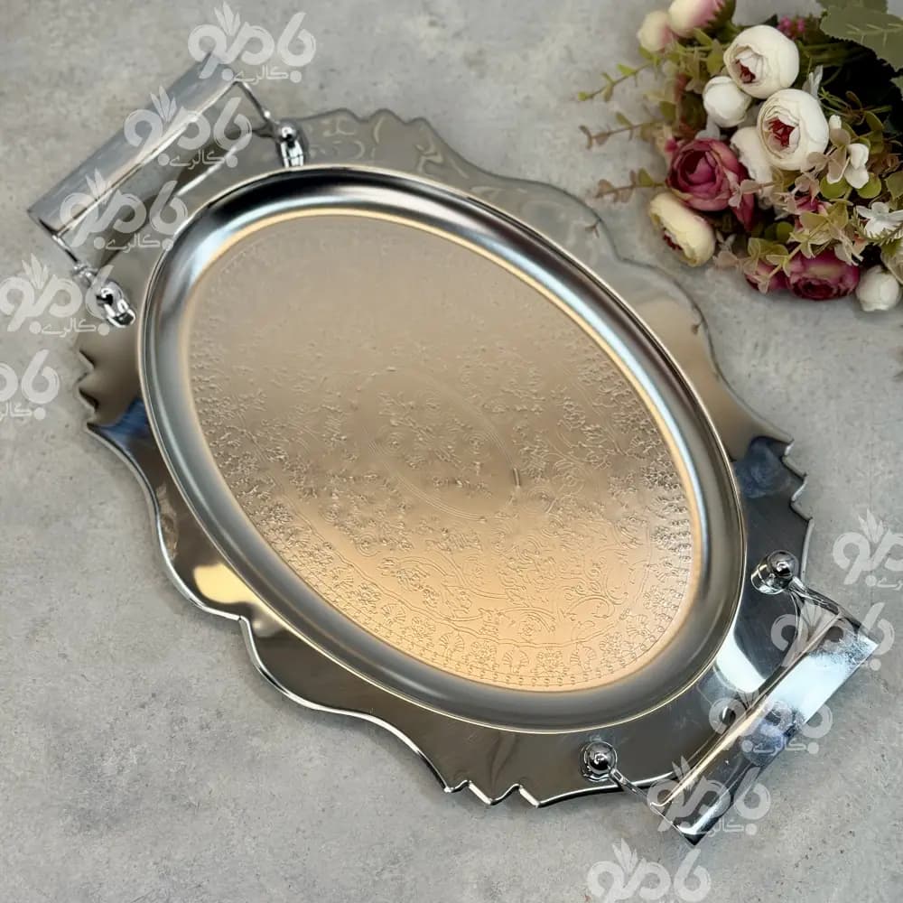سینی استیل فریکوک بیضی سیلور 0273