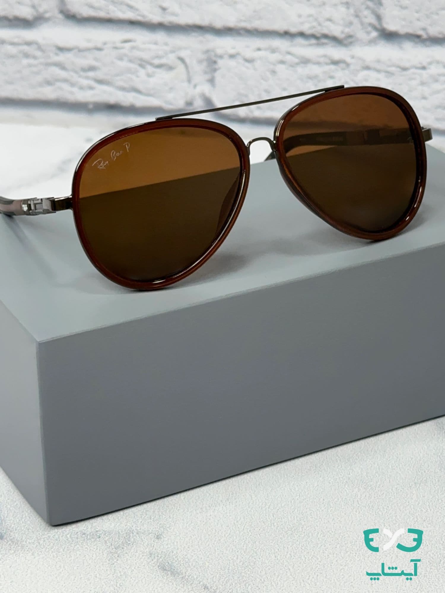 عینک آفتابی پلاریزه ریبن RayBan مدل 18158 قهوه ای