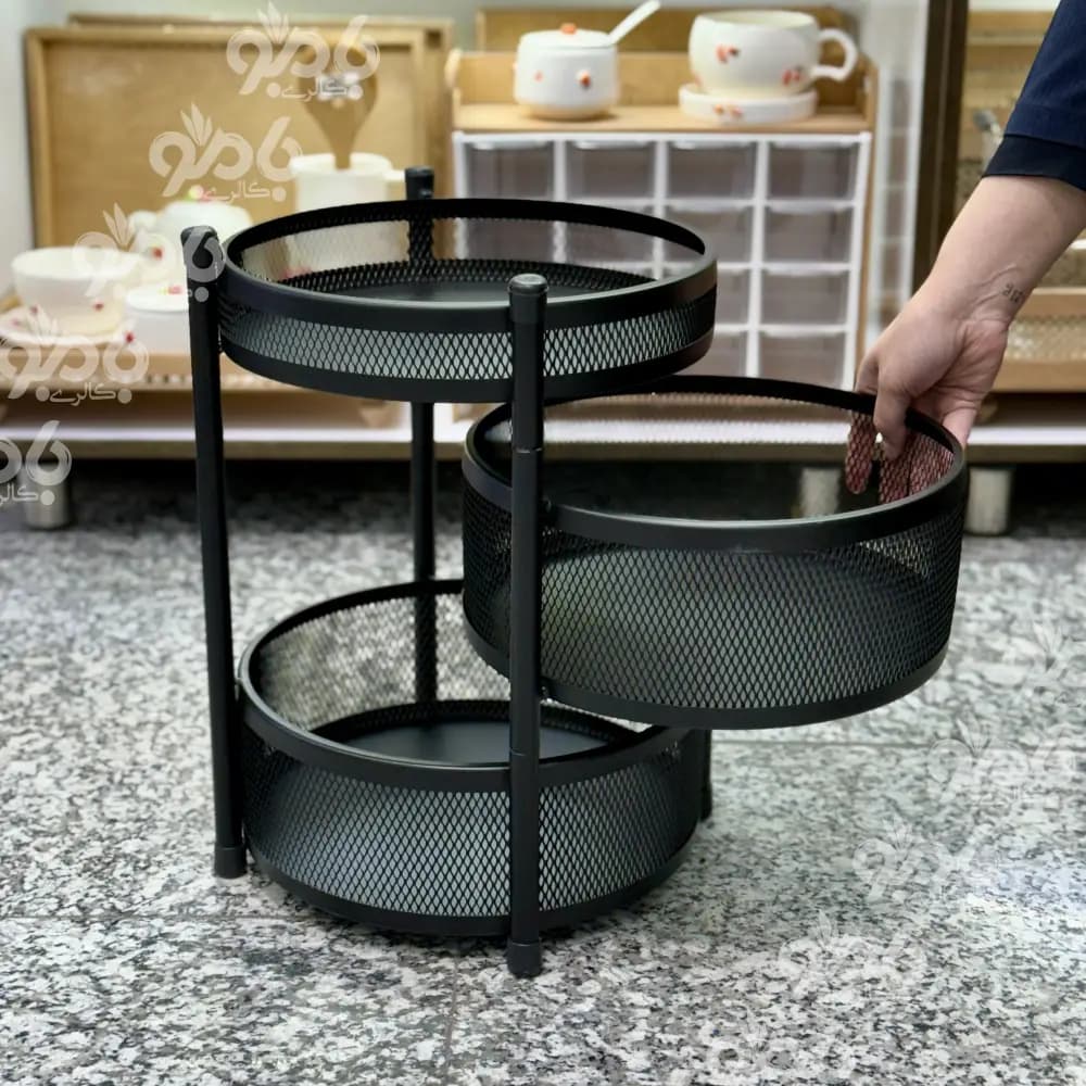 استند فلزی سیب زمینی3طبقه 160.95 مشکی — تصویر ۲