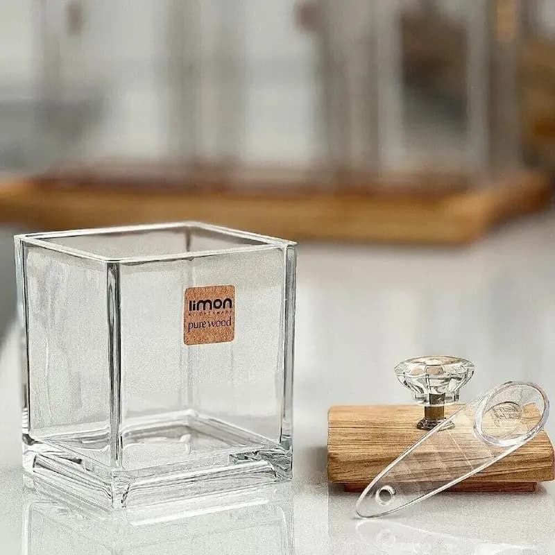 ست بانکه و ادویه کفه دار درب چوبی لیمون کد 2203 — تصویر ۶