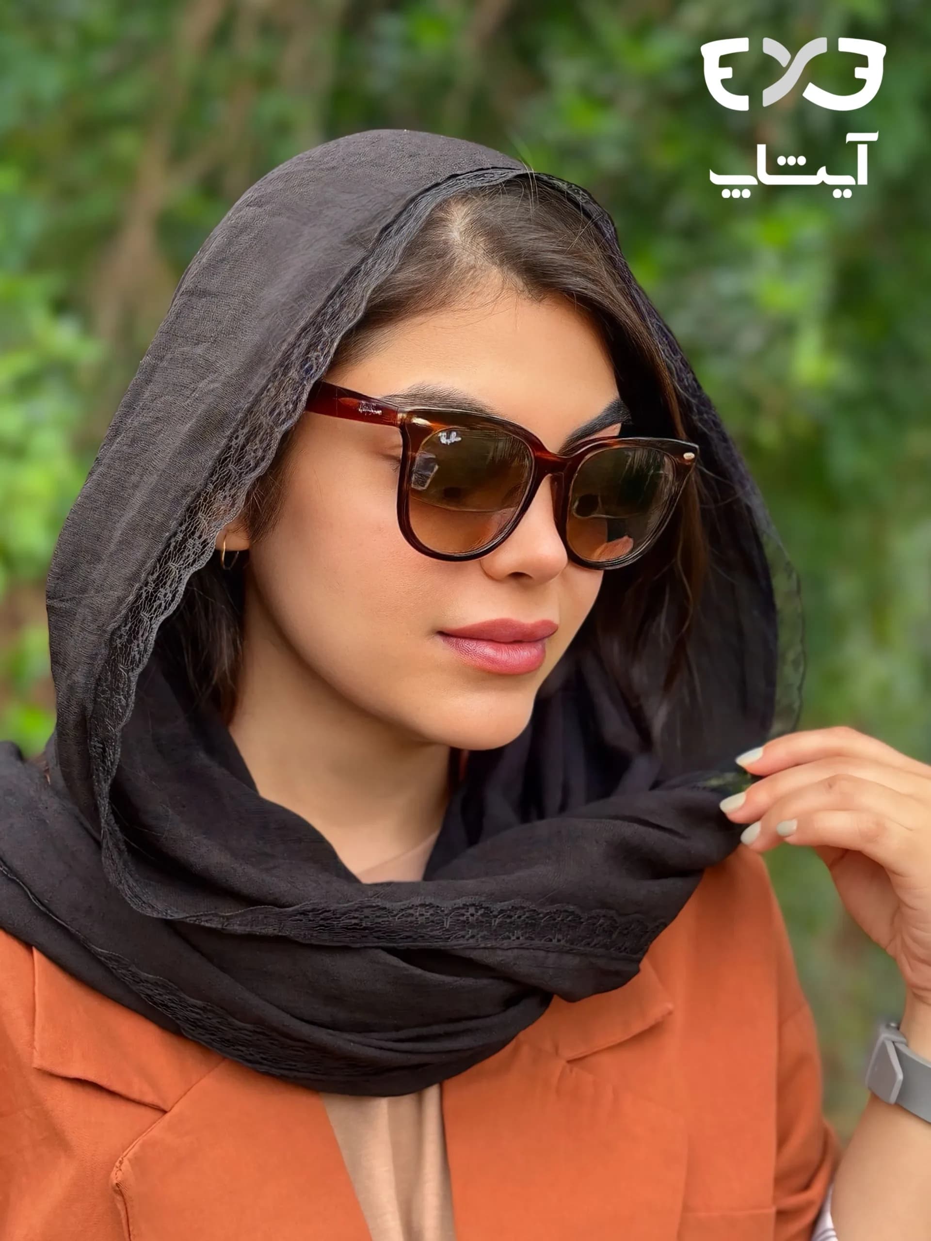 عینک آفتابی ریبن RayBan مدل RB4379D پلنگی — تصویر ۲