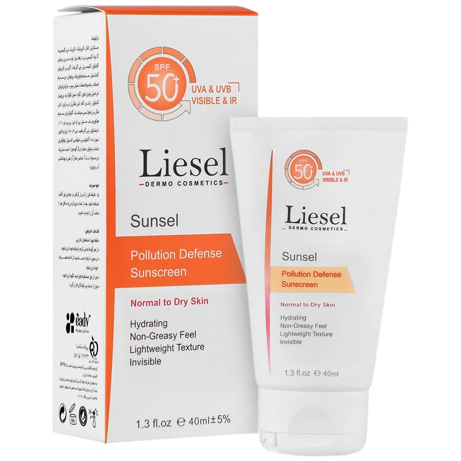 لایسل ضد آفتاب بی رنگ مناسب پوست خشک SPF 50