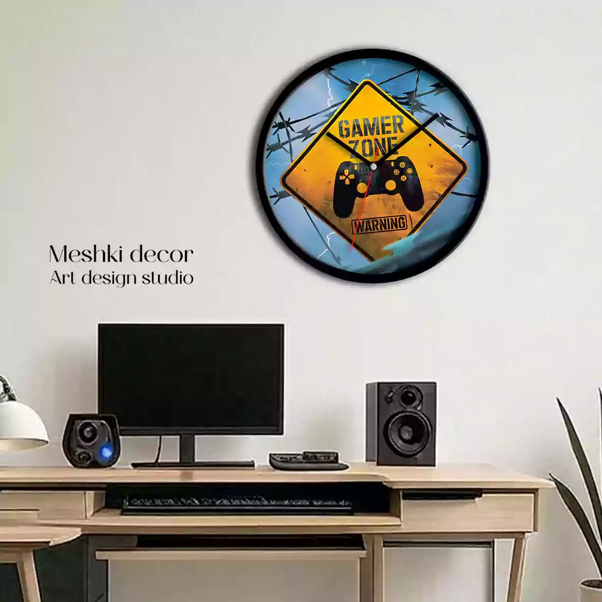 ساعت دیواری و رومیزی گیمینگ مدل gamer zone — تصویر ۲