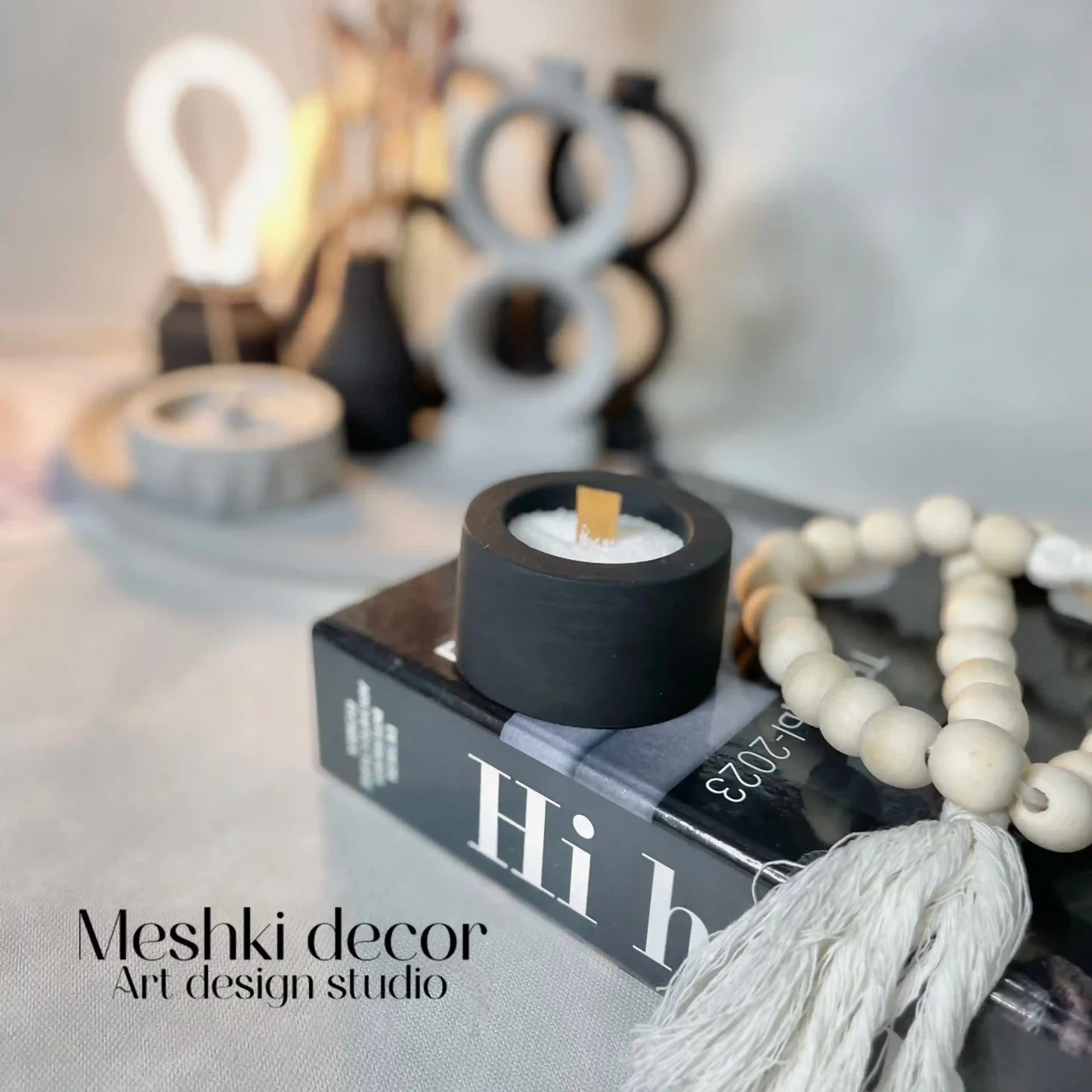ست دکوری رومیزی طوسی مشکی مدل مانا — تصویر ۵