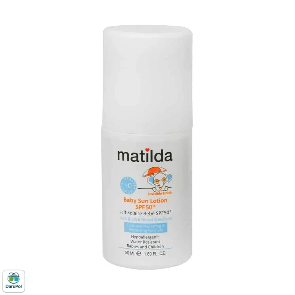 ماتیلدا لوسیون رولی ضد آفتاب کودک +SPF50 — تصویر ۳