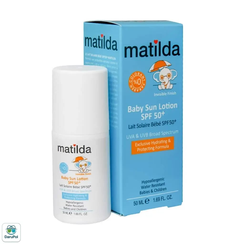 ماتیلدا لوسیون رولی ضد آفتاب کودک +SPF50 — تصویر ۴