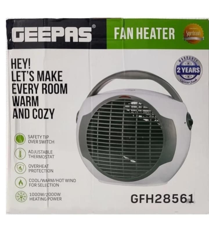 فن هیتر رومیزی جیپاس مدل GEEPAS 28561 | گرمایش سریع و ایمن