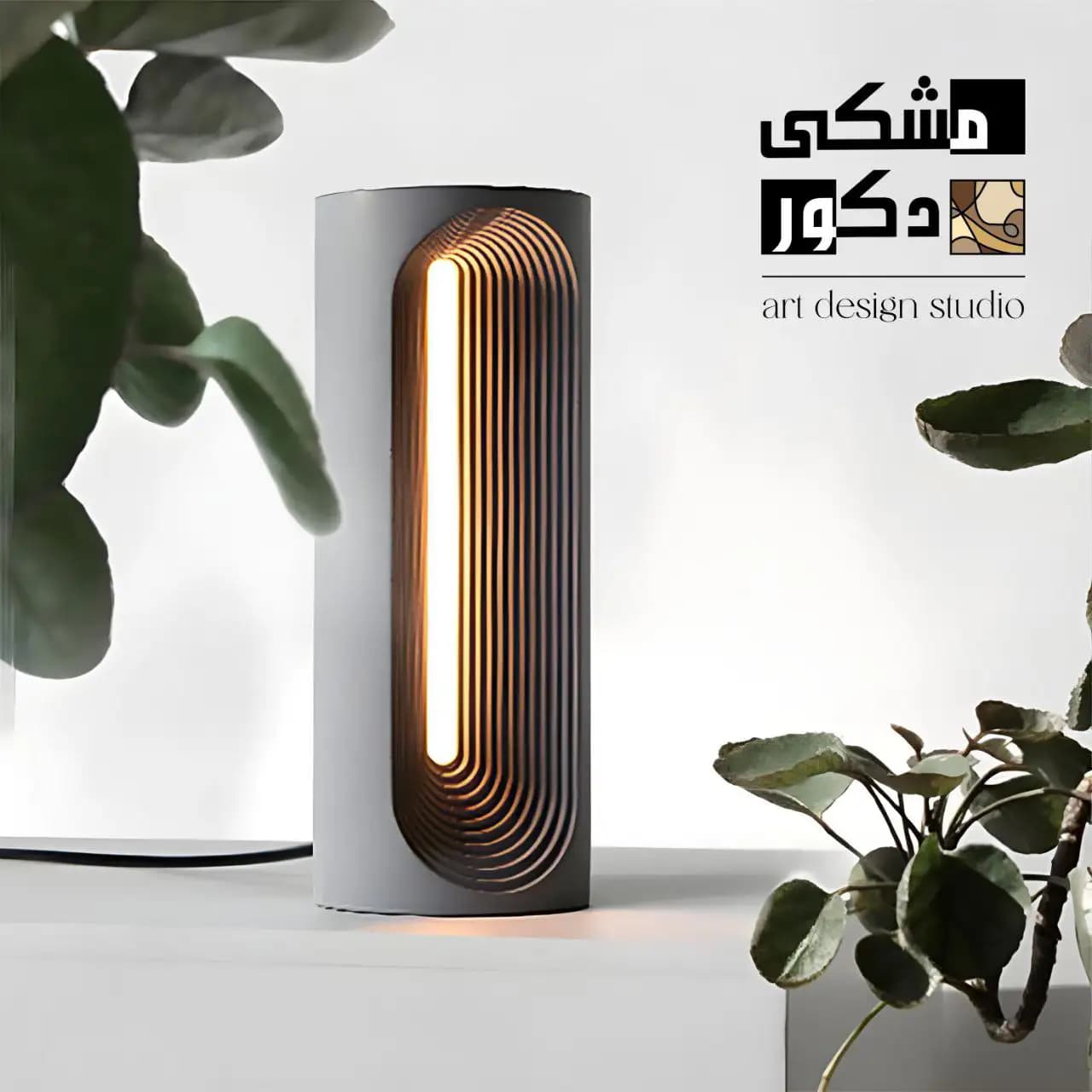 آباژور رومیزی سنگ مصنوعی مدل پله