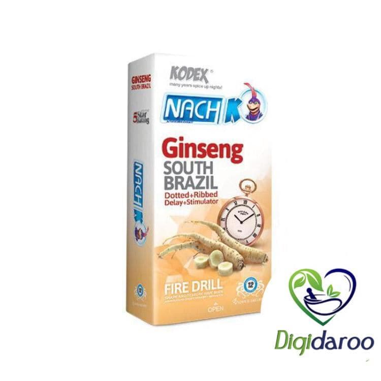 کاندوم تاخیری جینسینگ (Ginseng) ناچ کدکس 12 عددی
