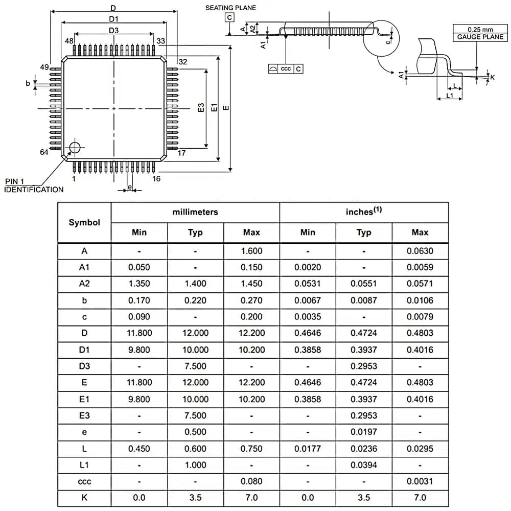 میکروکنترلر STM32L152R8T6A — تصویر ۲