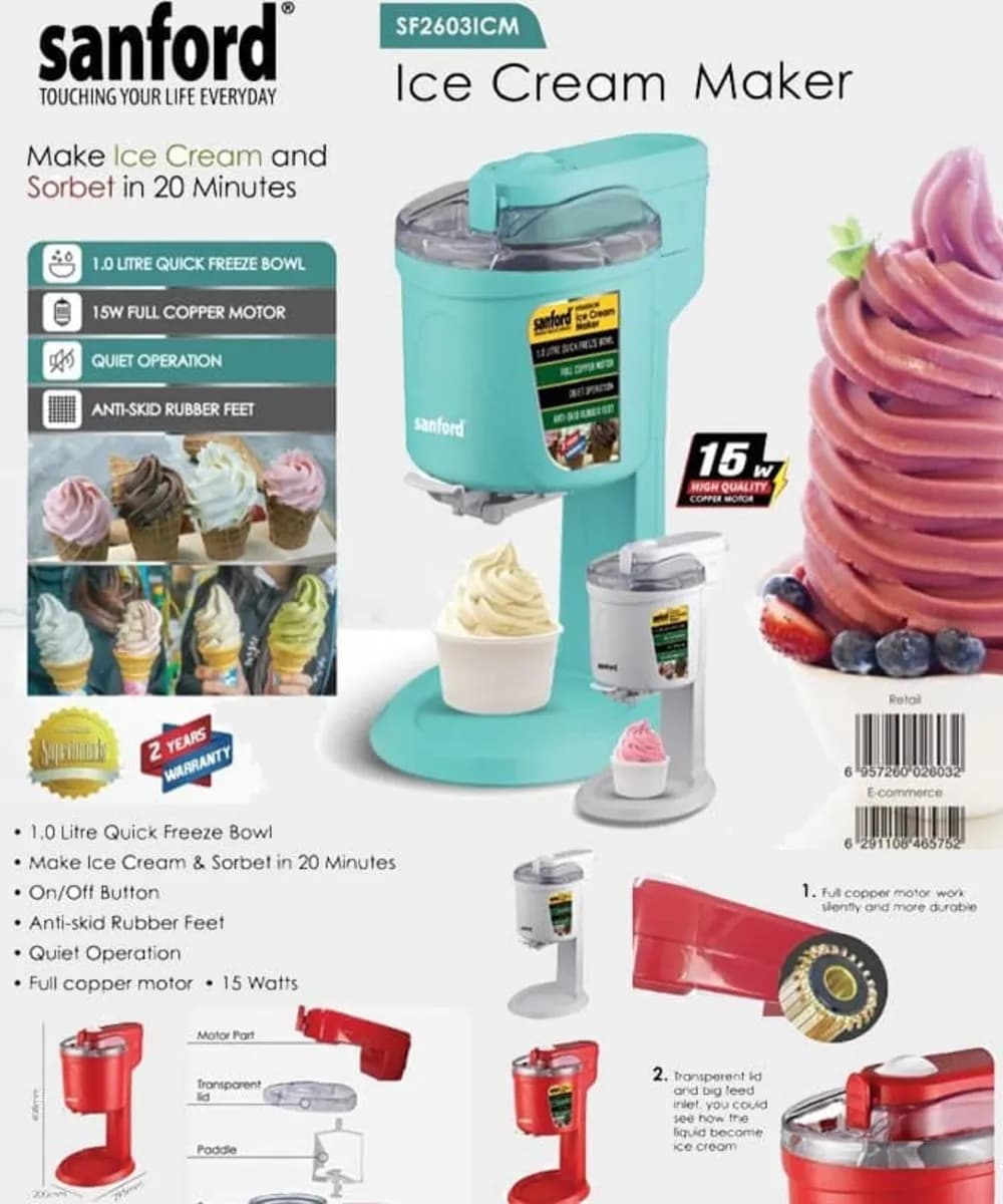 بستنی‌ساز سانفورد مدل 26031 | Sanford Ice Cream Maker 26031 | خرید آنلاین — تصویر ۴
