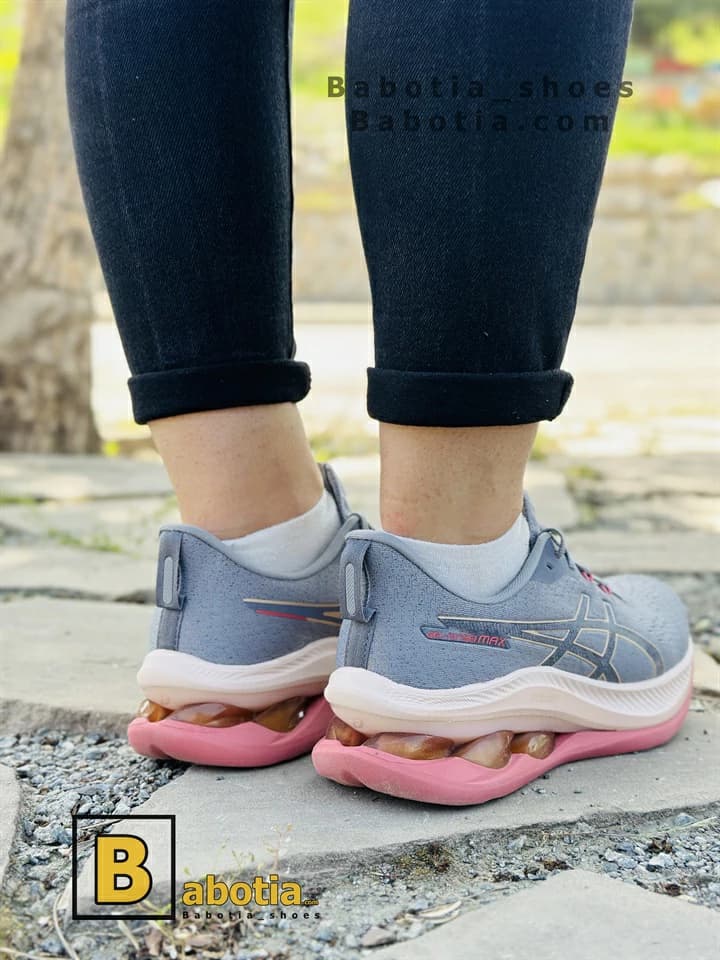کفش اسیکس ژل کینسی مکس طوسی — تصویر ۳