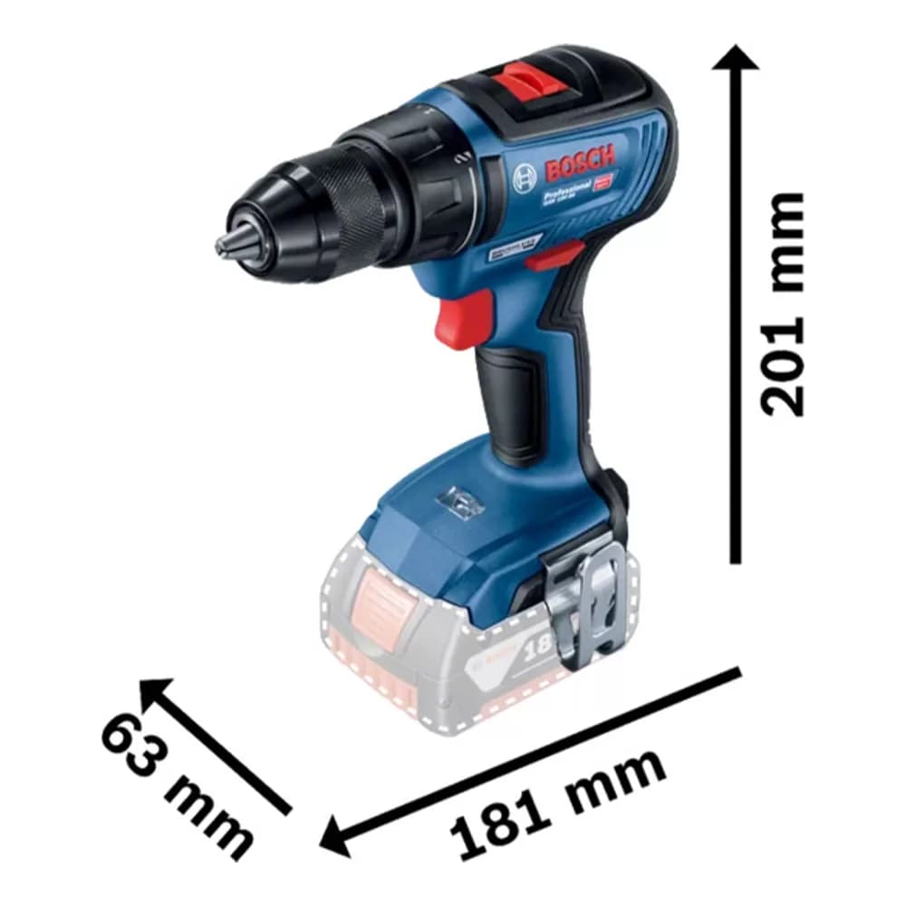 دریل پیچ گوشتی 18 ولت شارژی بوش براشلس مدل GSR 18V-50 — تصویر ۲