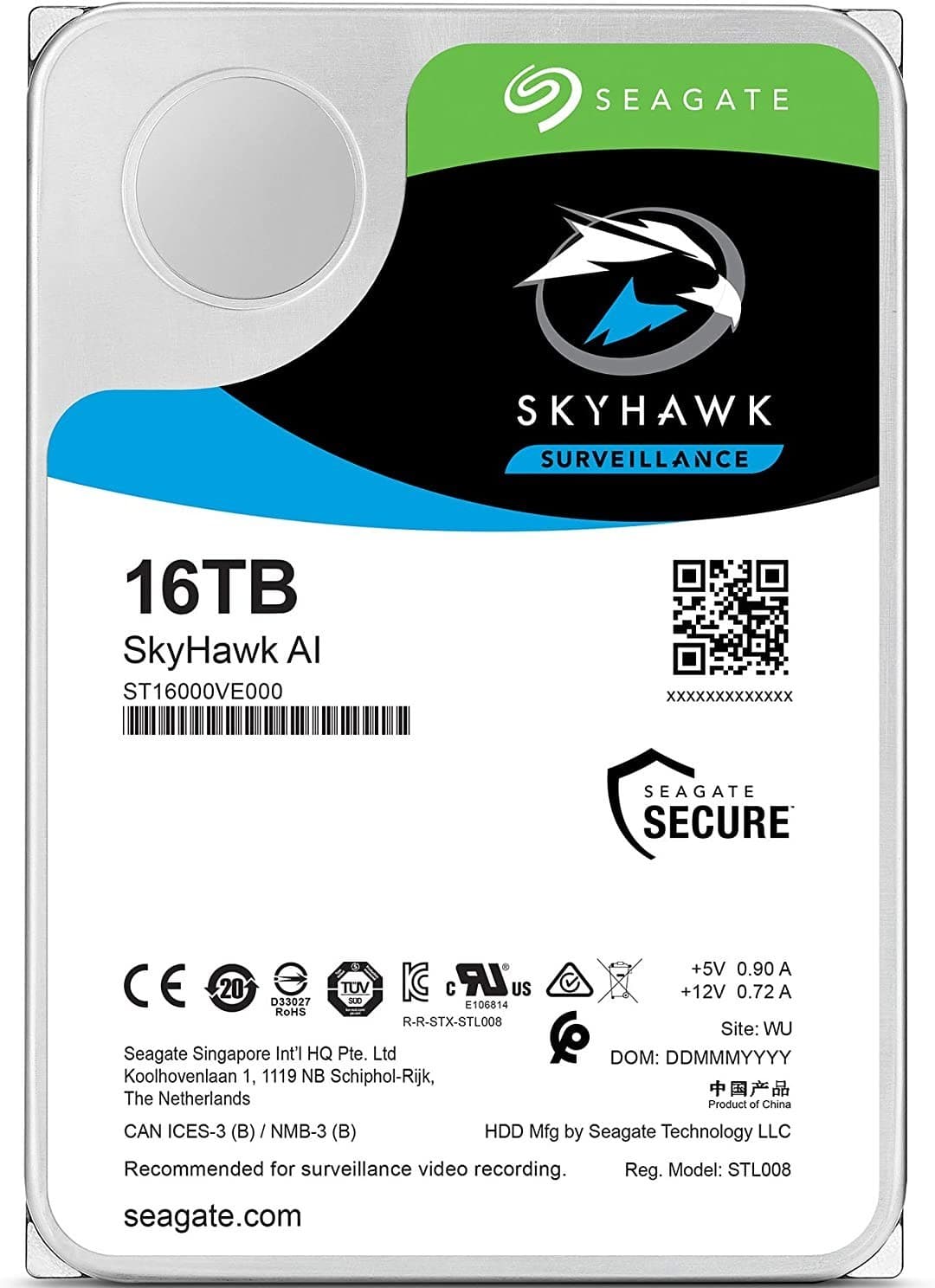 هارد اینترنال 16ترابایت سیگیت مدل SKYHAWK ST16000VE002 — تصویر ۴