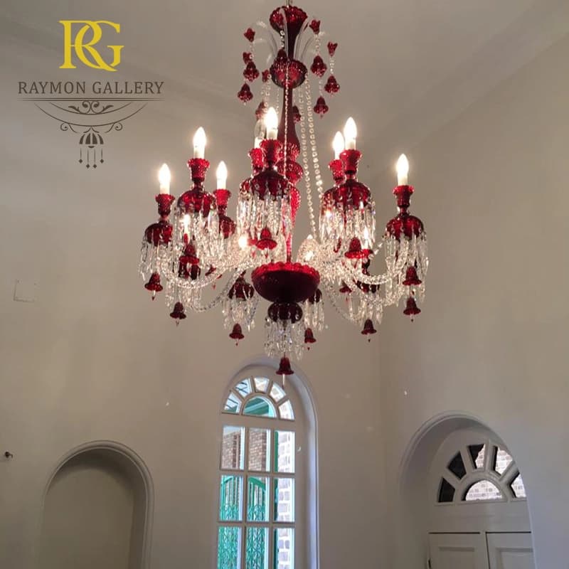 لوستر باکارات زنیت قرمز (12 شاخه)