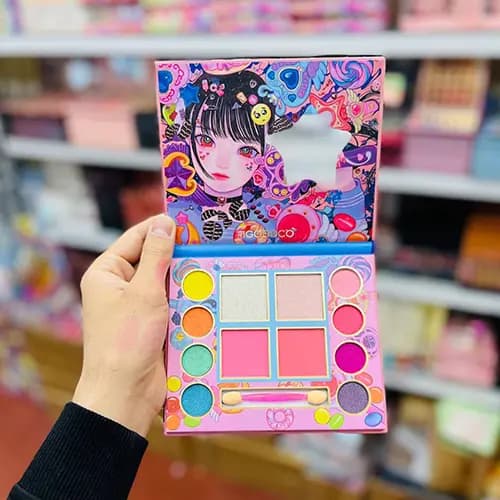 پالت سایه رژگونه و هایلایتر ۱۲ رنگ کتابی IGoodco — تصویر ۴