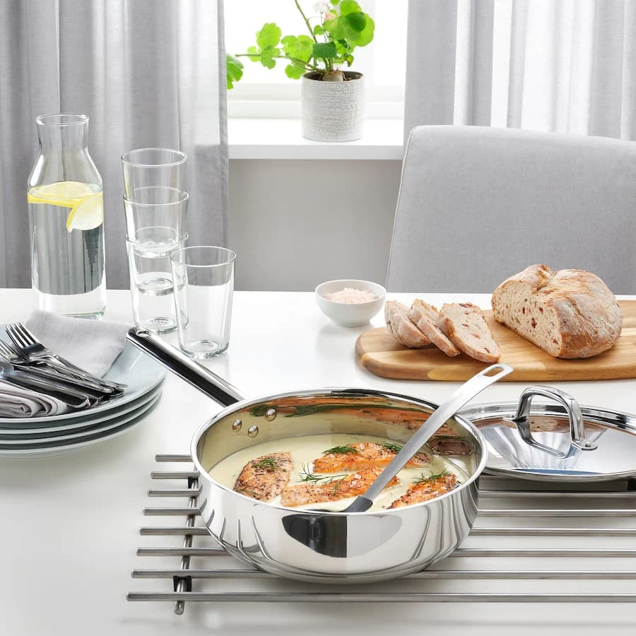 ماهیتابه فولاد ضد زنگ سایز 24 ایکیا مدل IKEA 365+ — تصویر ۶