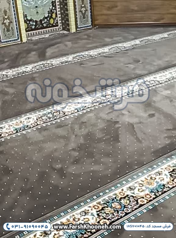 فرش سجاده ای تشریفاتی حاشیه گل رنگ گردویی 700 شانه کد 1045 — تصویر ۴