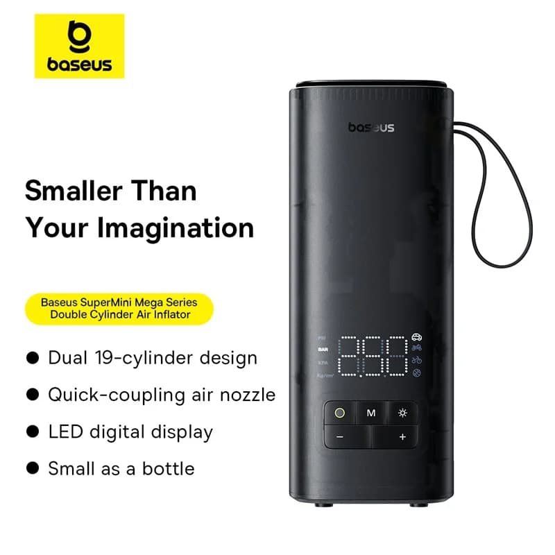 پمپ باد باسئوس مدل Baseus SuperMini Mega BS-CG024 — تصویر ۴