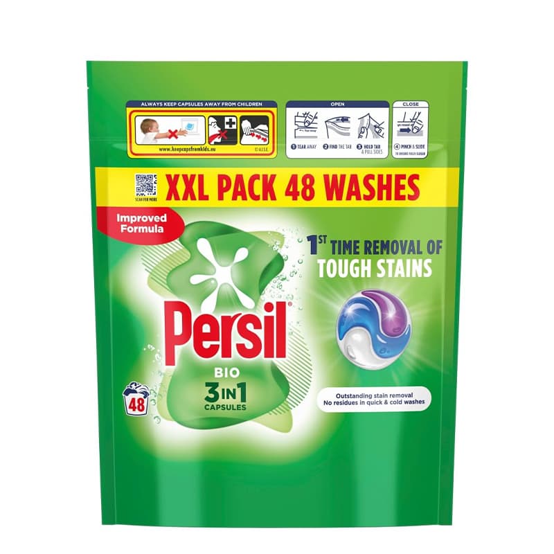 کپسول مایع ماشین لباسشویی پرسیل مدل Bio 3in1 بسته 48 عددی