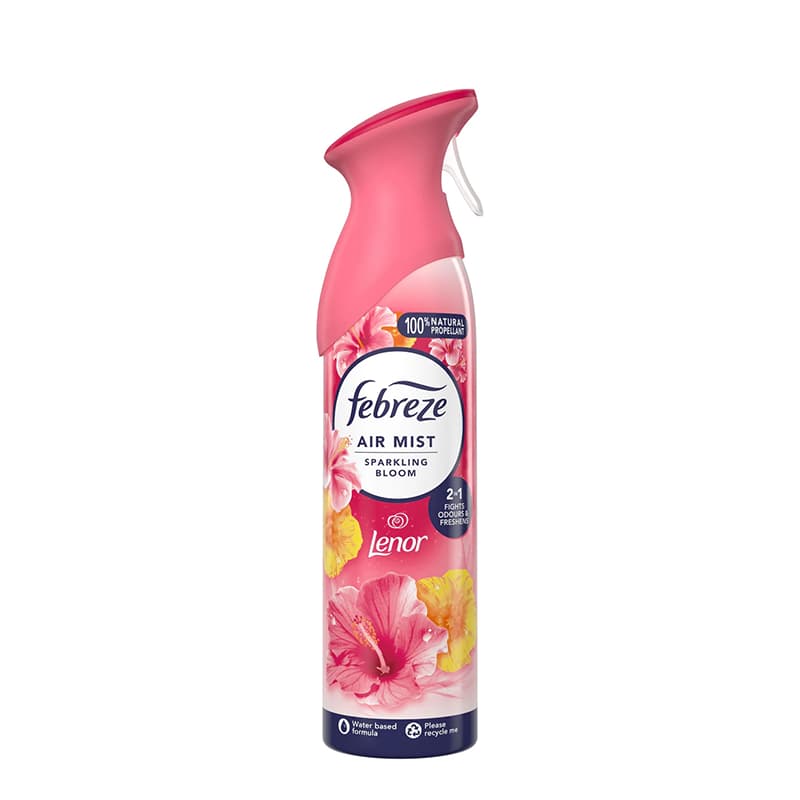 اسپری خوشبوکننده هوا فبرز مدل Lenor Sparkling Bloom حجم 185 میلی‌لیتر