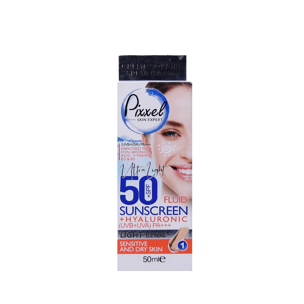 کرم ضد آفتاب SPF50 پیکسل مخصوص پوست خشک وحساس 50 میلی لیتر