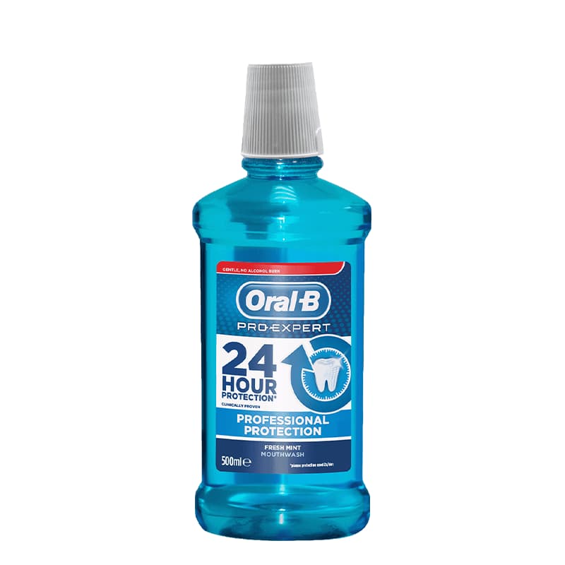دهانشویه پرو اکسپرت اورال بی مدل 24Hour Professional Protection حجم 500 میلی‌لیتر