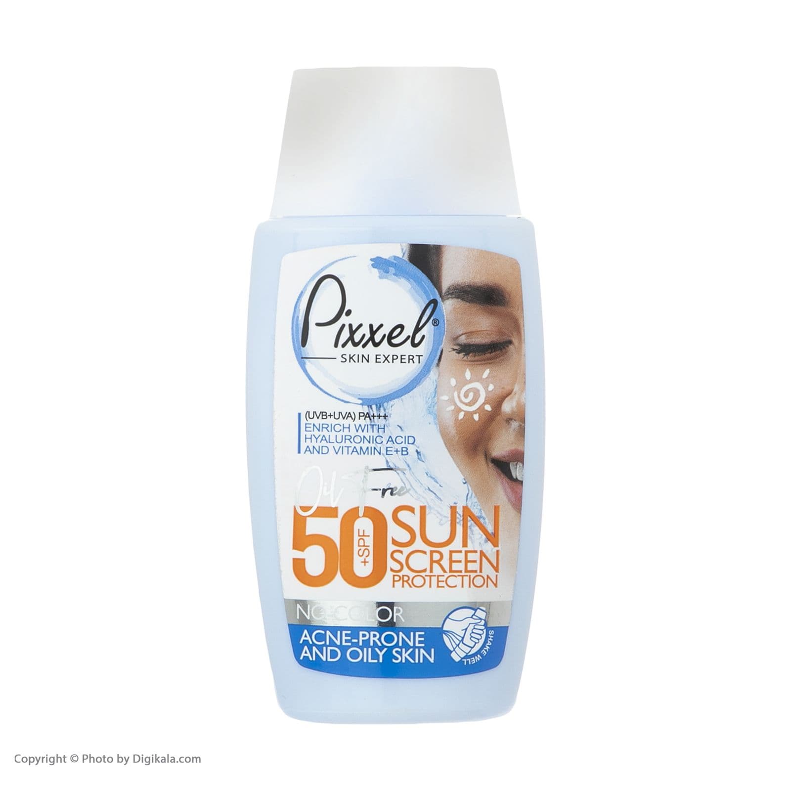 کرم ضدآفتاب پیکسل بی رنگ SPF50 مناسب پوست چرب، حجم 50 میلی‌لیتر