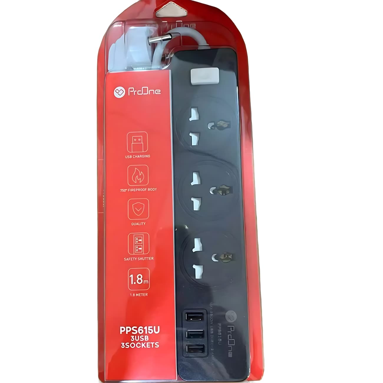 چند راهی برق ارت دار سه سوکت و سه یو اس بی پرووان PPS615U — تصویر ۸