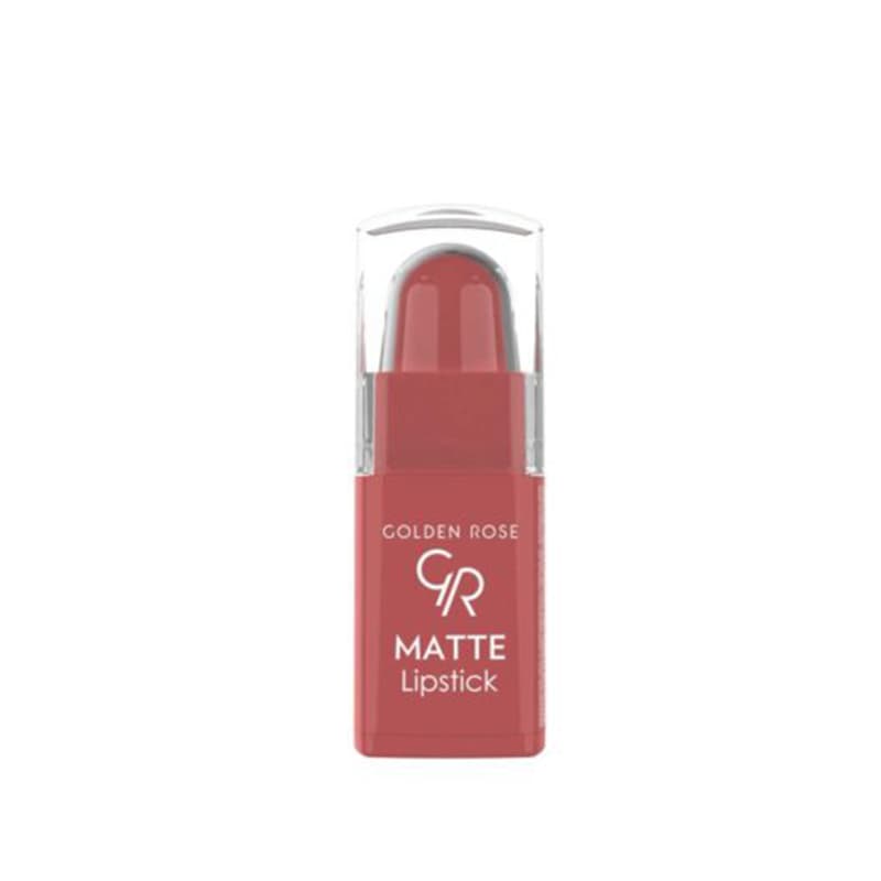 رژ لب جامد و مات مینی گلدن رز سری Matte Lipstick شماره 10